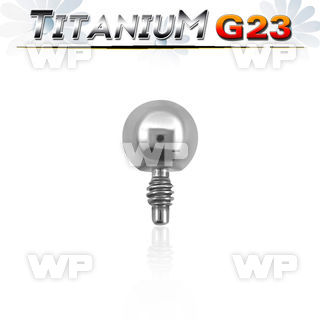 r74z 3mm ball shaped g23 titanium dermal top for internally belly piercing