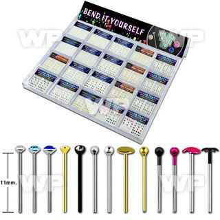 ra7unz silver nose jewelry in twenty small containers of 52 unit nose piercing