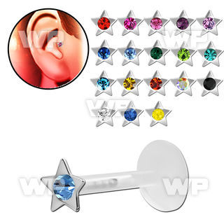 rai3t bio flex tragus piercing 1 2mm silver 925 crystal on sta tragus piercing