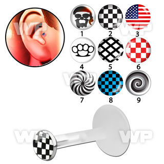 raibt bio flex tragus piercing 1 2mm 3mm flat push in silver tragus piercing