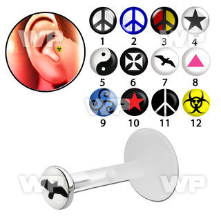 raiby bio flex tragus piercing 1 2mm 3mm flat push in silver tragus piercing