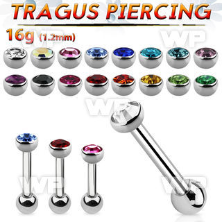 raiez surgical steel tragus piercing 1 2mm 3mm steel half ball tragus piercing