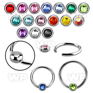 rccr3 steel ball closure ring w a 3mm rounded disk w crystal