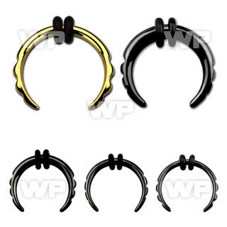 rm6m ion plated surgical steel septum pincher serated ends do ear lobe piercing
