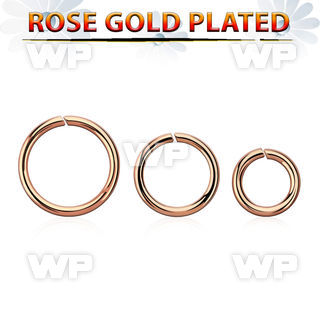 rssel16 rose gold plasted 925 silver seamless ring (1.2mm)