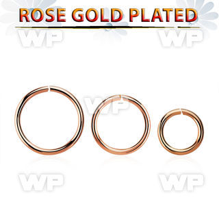 rssel18 rose gold plasted 925 silver seamless ring (1mm)