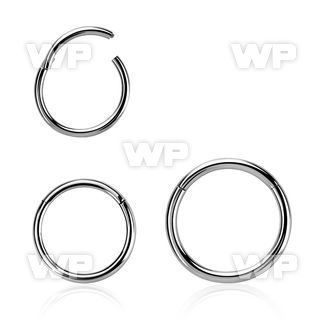 segh20 high polished 316l steel hinged segment ring, 20g