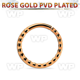 septtdd annealed rose gold steel seamless septum ring