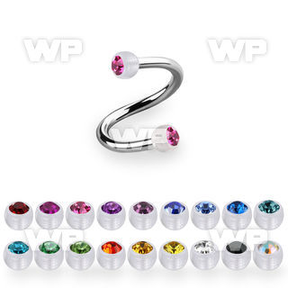 spajb4 steel spiral w 4mm bio flex balls w bezel set crystal