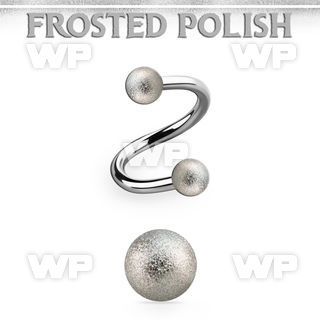 spefo5 steel spiral w two 5mm frosted steel balls