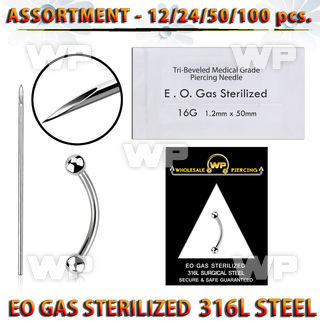 sset01 professional piercing kit steel eyebrow bananas needle