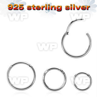 sterling silver hinged segment ring, 18g (1.0mm)