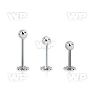 surgical steel labret 20g w a 3mm ball