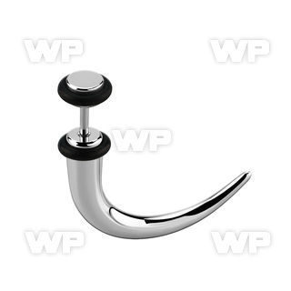 tipg16 steel curved fake taper w o rings and 16g (1.2mm) bar