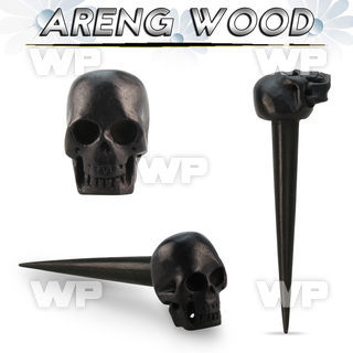 tparsk areng wood taper with skull shaped top