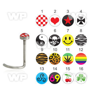 u3bif surgical steel stud 2 5mm logo tops in mixed designs nose piercing
