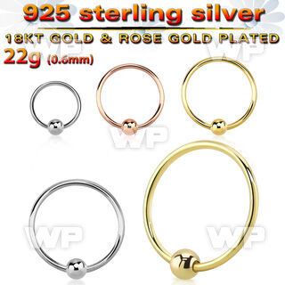 u3ps silver 925 nose ring ball 0 6mm an outer diameter of nose piercing
