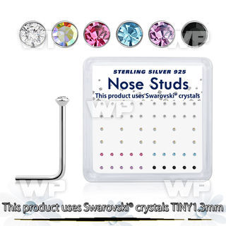 u3yjf3o 925 silver nose pins assorted swarovski