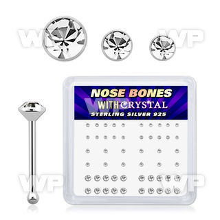 u44fj6k silver nose bones clear