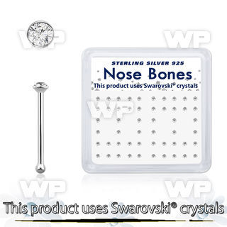 u496f3o 925 silver nose pins swarovski