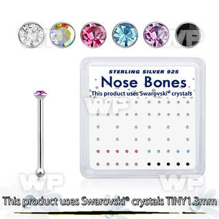 u4yjf3o 925 silver nose pins assorted swarovski