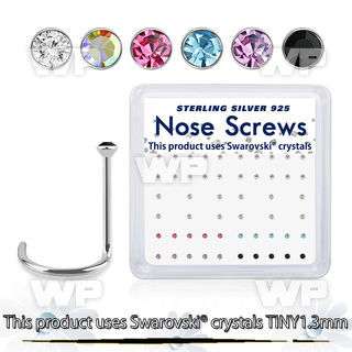 uoyjf3o 925 silver nasal screws assorted swarovski