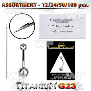 uset10 piercing kit titanium g23 belly piercings needle