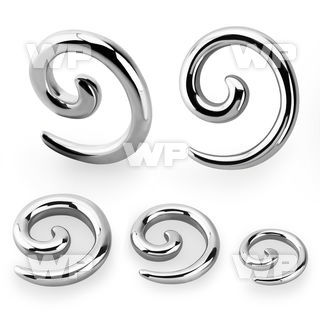 wspg high polished surgical steel spiral coil taper expander