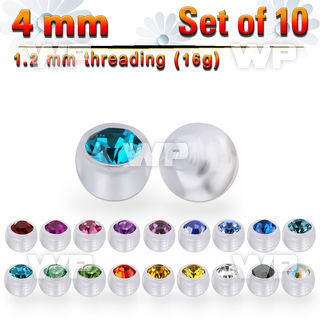xajb4s set w 4mm bio flex balls w beze set crystal thread 1.2mm