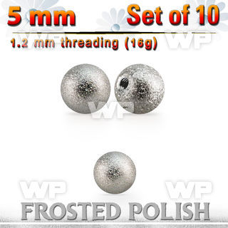 xfobal5s pack w 5mm steel ball with a frosted effect surface