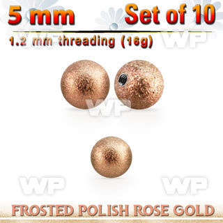 xfobtt5s pack w 5mm rose gold steel ball with a frosted surface