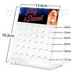 1760y clear acrylic empty display 36 holes for screw fit or sin belly piercing