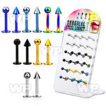 1764ls tiny display w surgical steel ion plated 316 steel labr lower lip piercing