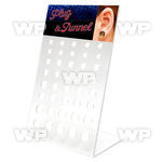 176ss empty display for screw plugs or flesh tunnel 40 holes belly piercing
