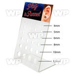 176t0 empty display 24 holes for screw fit plugs or flesh tunne belly piercing