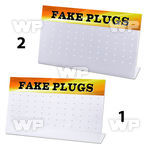 176tl empty display 72 holes for fake cheater plugs or ear stu 