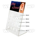 176ty empty display 20 holes for screw fit plugs or flesh tunne belly piercing