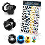 17misz display 88 pcs of ion plated surgical steel screw fit ear lobe piercing