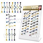 18u1t display with of ion plated surgical steel industrial barb 