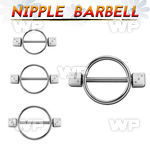 18umws surgical steel round nipple shield316l steel barbell 1 6 nipple piercing