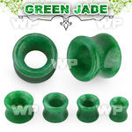 1i377 genuine jade double flare stone flesh tunnel plug ear lobe piercing