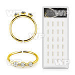 1imxj796 box w gold silver seamless nose hoop w 3 1.5mm crystal