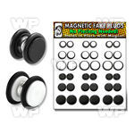 1jmqae display with of black white acrylic magnetic fake cheat belly piercing