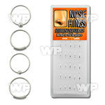 1jqu3 display box w of silver 925 nose rings 10 pcs out ball nose piercing