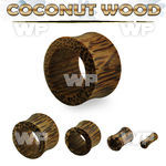 1mo4 coconut wood double flared flesh tunnel plug ear lobe piercing