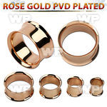 1rrmi rose gold ion plated 316l steel double flared flesh tunne