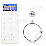1u369 box w silver 925 nose rings ball top 1 5mm round clear nose piercing