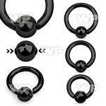 346art ion plated 316l steel spring captive bead ring 3mm an ear lobe piercing