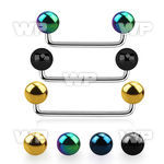 3h14ry 316l steel surface barbell 1 6mm 90 degree angle two surface piercing