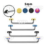 3h18rws steel surface barbell 1 6mm 90 degree angle 5mm ion plat surface piercing